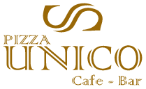 Pizza Unico – Café · Bar Logo